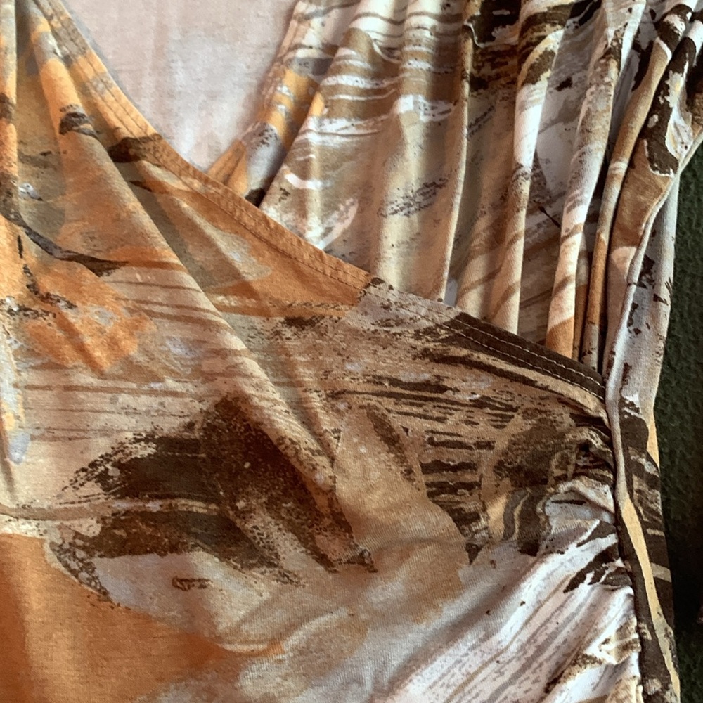 Coldwater Creek floral crossover top. 3/4 length sleeves.  Size medium - Picture 7 of 9